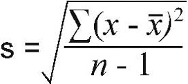 Calculating Standard Deviation (SD) Calculating Standard Deviation (SD)